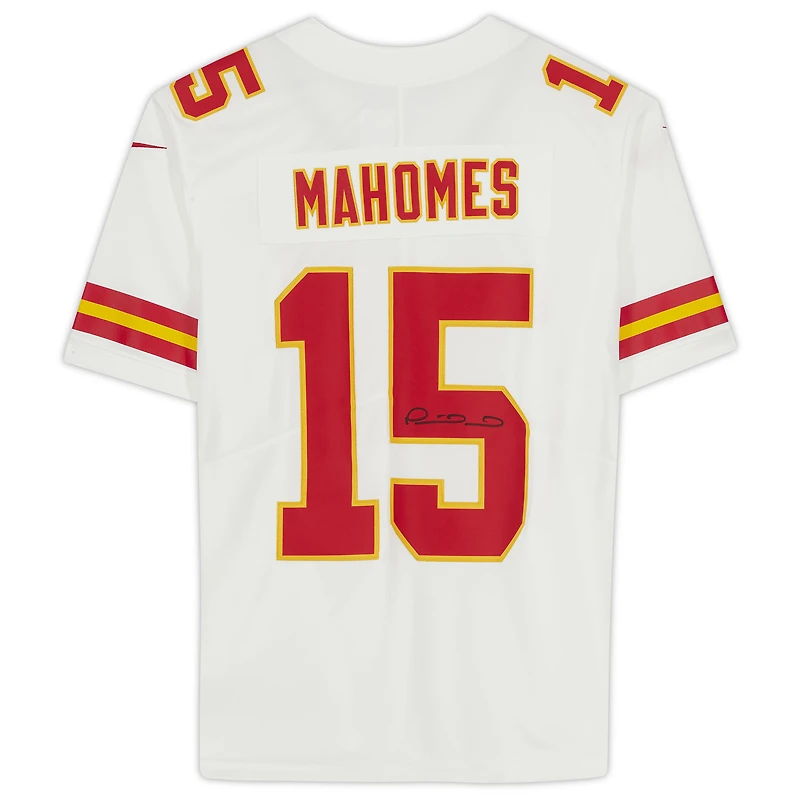 Maillot Nike blanc dédicacé par Patrick Mahomes des Kansas City Chiefs