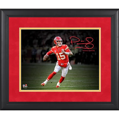 Patrick Mahomes Kansas City Chiefs Facsimile Signature Framed 11" x 14" Spotlight Photograph