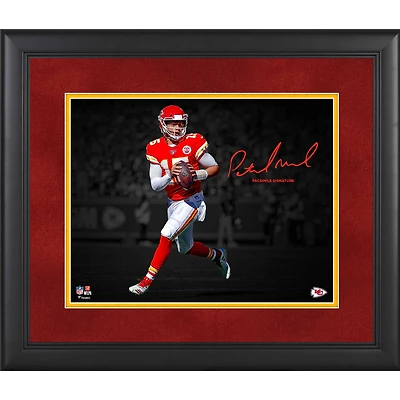 Patrick Mahomes Kansas City Chiefs Framed 11" x 14" Spotlight Photograph - Facsimile Signature
