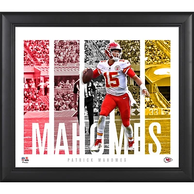 Patrick Mahomes Kansas City Chiefs Collage de panneau de joueur encadré 15" x 17"