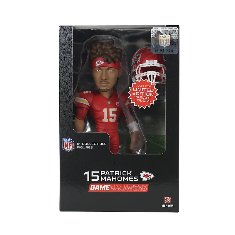 Figurine en vinyle 6" de Patrick Mahomes Kansas City Chiefs série 1 GameChanger - Recherchez des variantes de couleurs unies rares