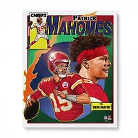 Photo non signée de Patrick Mahomes, Kansas City Chiefs, 16" x 20" - Art de Brian Kong