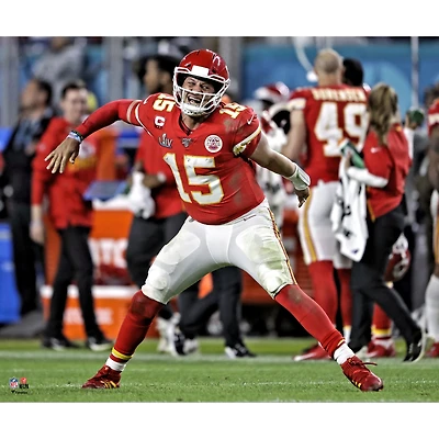 Patrick Mahomes Kansas City Chiefs Unsigned Super Bowl LIV Celebration Photograph
