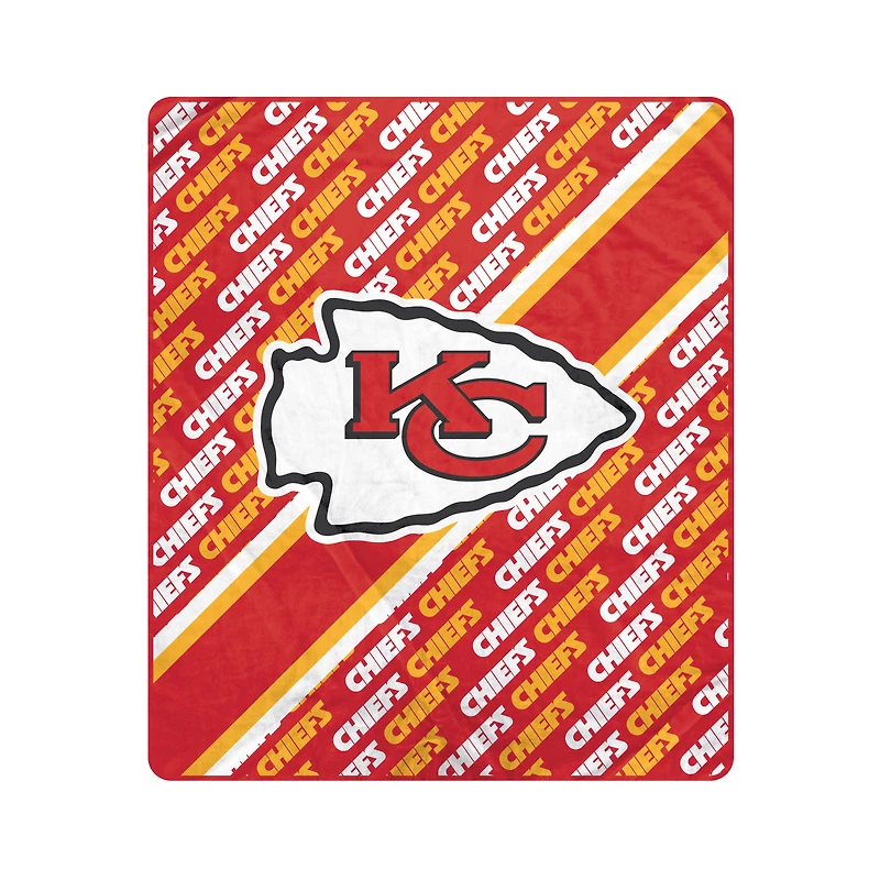Pegasus Kansas City Chiefs 60" x 70" Diagonal Lined Wordmark Ultra Soft Blanket