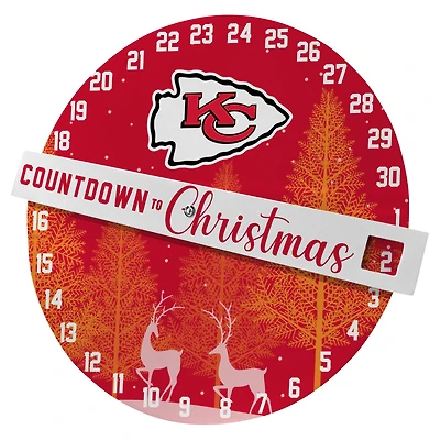 Pegasus Kansas City Chiefs Countdown to Christmas Wall Sign