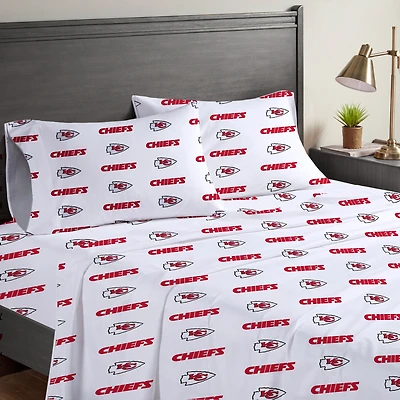 Pegasus Kansas City Chiefs Four-Piece Full Sheet Set