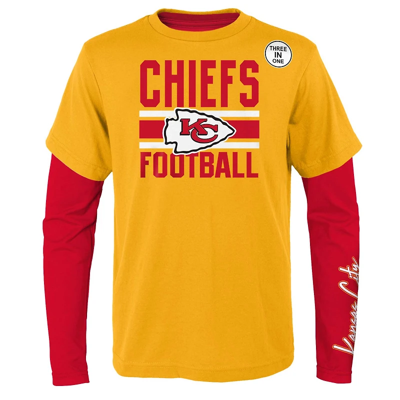 Preschool Gold/Red Kansas City Chiefs Fan Fave T-Shirt Combo Set
