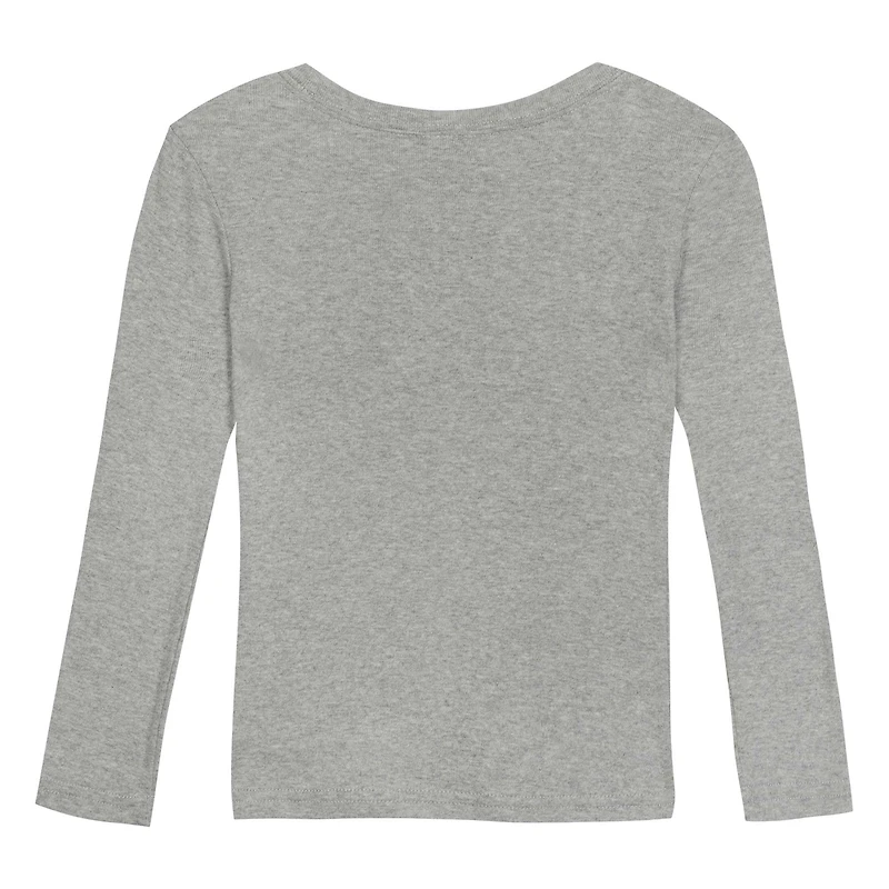 Ensemble de nuit avec t-shirt et pantalon à manches longues pour enfants d'âge préscolaire gris chiné des Kansas City Chiefs