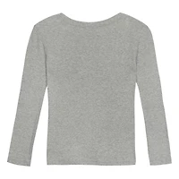 Ensemble de nuit avec t-shirt et pantalon à manches longues pour enfants d'âge préscolaire gris chiné des Kansas City Chiefs
