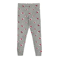 Ensemble de nuit avec t-shirt et pantalon à manches longues pour enfants d'âge préscolaire gris chiné des Kansas City Chiefs