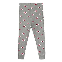 Ensemble de nuit avec t-shirt et pantalon à manches longues pour enfants d'âge préscolaire gris chiné des Kansas City Chiefs