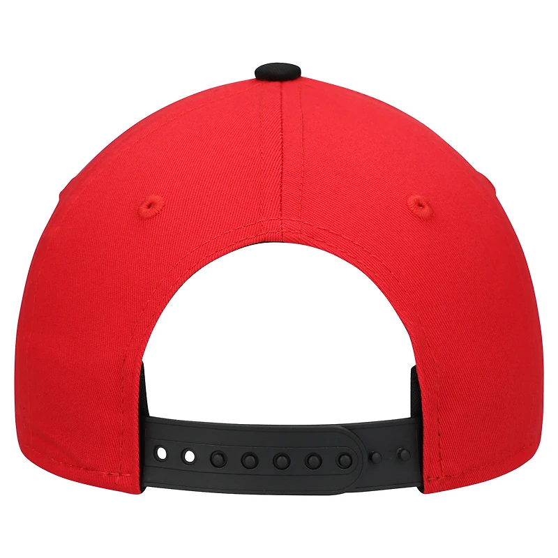 Casquette ajustable New Era rouge/noir Kansas City Chiefs Arch COOLERA 9FORTY A-Frame M-Crown pour enfant d'âge préscolaire