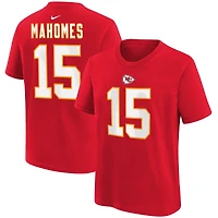 T-shirt Nike pour enfant d'âge préscolaire, à l'effigie de Patrick Mahomes, joueur des Kansas City Chiefs, avec son nom et numéro.