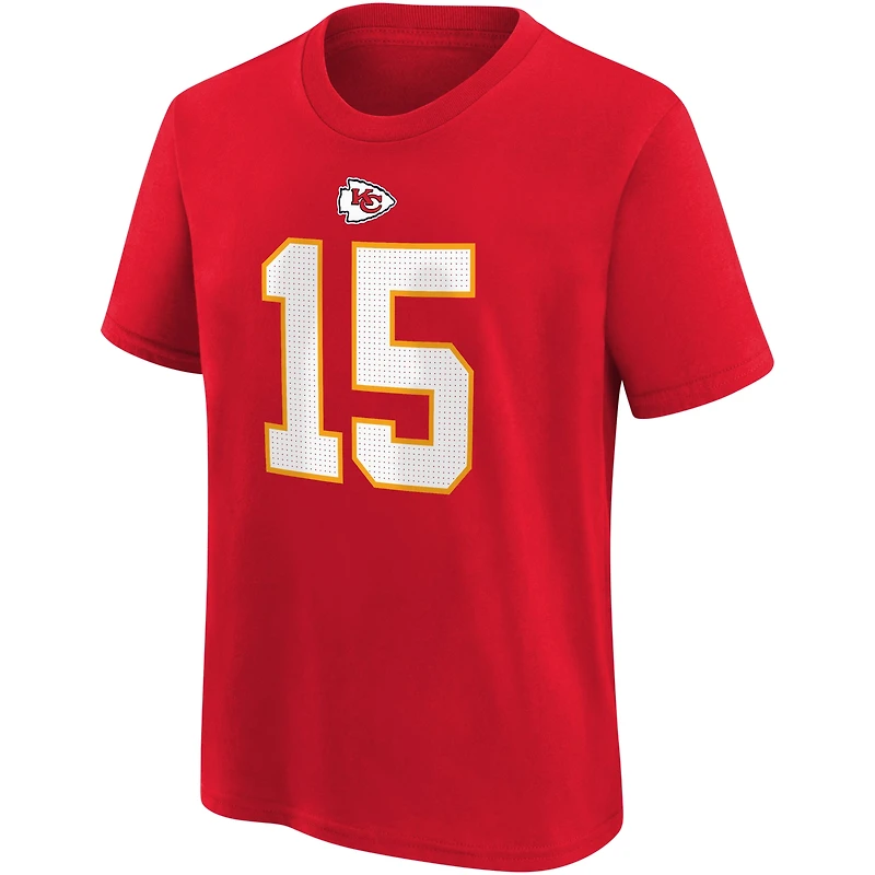 T-shirt Nike pour enfant d'âge préscolaire, à l'effigie de Patrick Mahomes, joueur des Kansas City Chiefs, avec son nom et numéro.