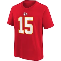 T-shirt Nike pour enfant d'âge préscolaire, à l'effigie de Patrick Mahomes, joueur des Kansas City Chiefs, avec son nom et numéro.