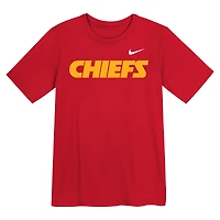 T-shirt Nike rouge Kansas City Chiefs pour enfants d'âge préscolaire