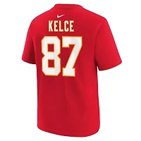 T-shirt Nike Travis Kelce pour enfants d'âge préscolaire, rouge, nom et numéro du joueur des Chiefs de Kansas City