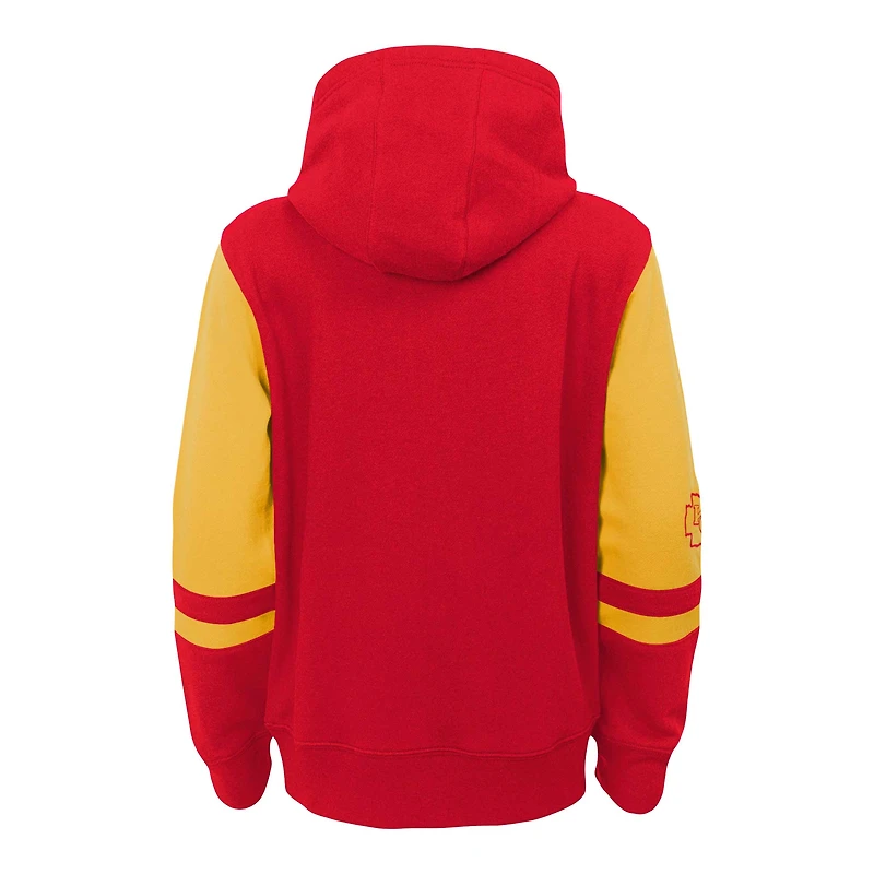 Sweat à capuche entièrement zippé rouge Kansas City Chiefs Stadium pour enfants d'âge préscolaire