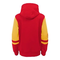 Sweat à capuche entièrement zippé rouge Kansas City Chiefs Stadium pour enfants d'âge préscolaire