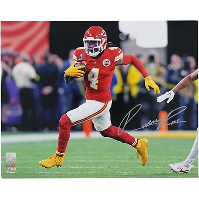 Photographie autographiée de 16" x 20" de Rashee Rice, championne du Super Bowl LVIII, Kansas City Chiefs
