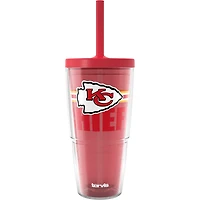 Gobelet classique Tervis Kansas City Chiefs de 24 oz avec couvercle à paille Go the Distance