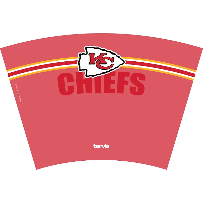 Gobelet classique Tervis Kansas City Chiefs de 24 oz avec couvercle à paille Go the Distance