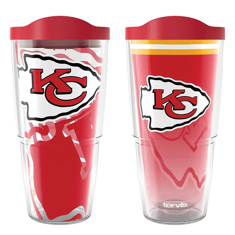 Tervis  Kansas City Chiefs 24oz NFL 2 PACK Genuine & Forever Fan