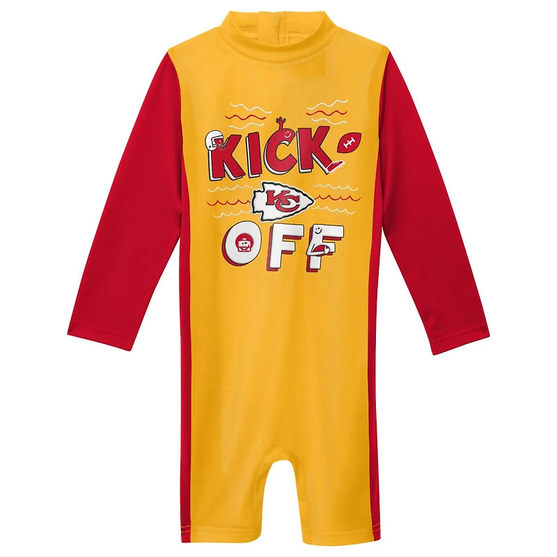 Combinaison de plongée à manches longues Wave Runner pour tout-petit Gold Kansas City Chiefs