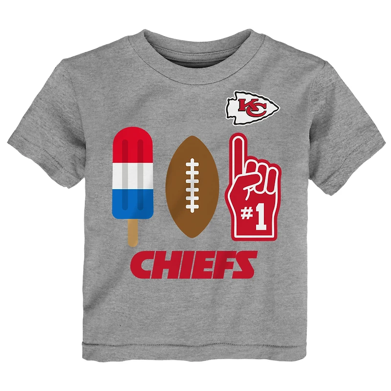 Toddler Gray Kansas City Chiefs Americana Pop T-Shirt