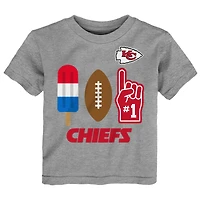 Toddler  Gray Kansas City Chiefs Americana Pop T-Shirt