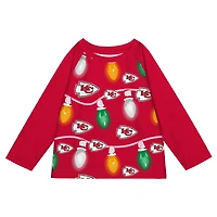 Ensemble pyjama à manches longues Garland Holiday pour tout-petits Kansas City Chiefs