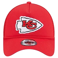 Casquette ajustable New Era rouge Kansas City Chiefs 9FORTY A-Frame Trucker pour tout-petit