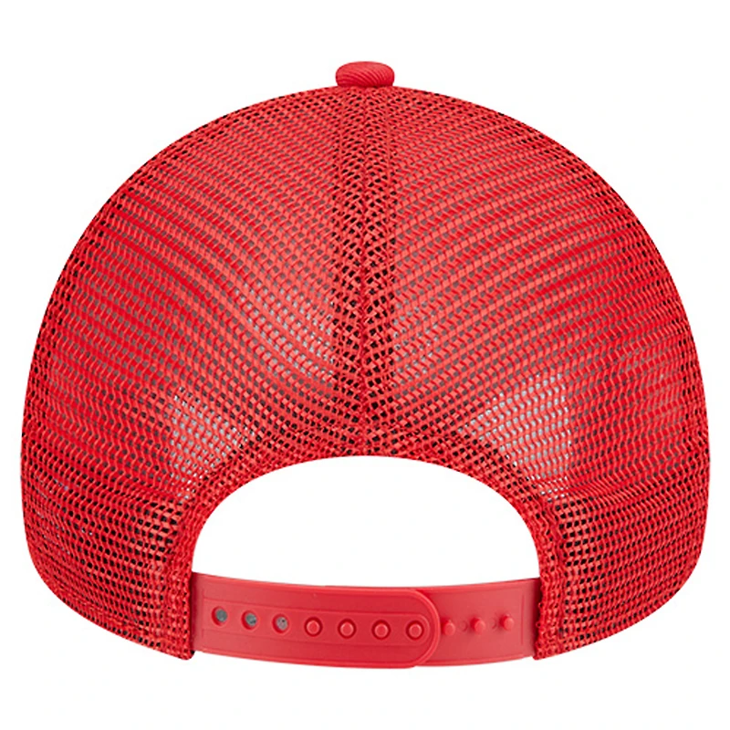 Casquette ajustable New Era rouge Kansas City Chiefs 9FORTY A-Frame Trucker pour tout-petit