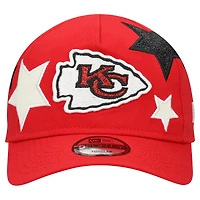 Casquette ajustable Stardom 9FORTY A-Frame rouge New Era pour tout-petits des Kansas City Chiefs
