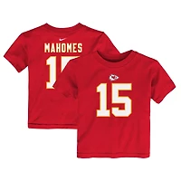 T-shirt Nike pour enfant en bas âge, modèle Patrick Mahomes rouge, Kansas City Chiefs, avec nom et numéro du joueur