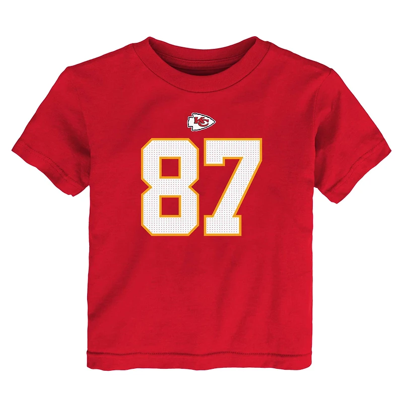 Toddler Nike Travis Kelce Red Kansas City Chiefs Player Name & Number T-Shirt