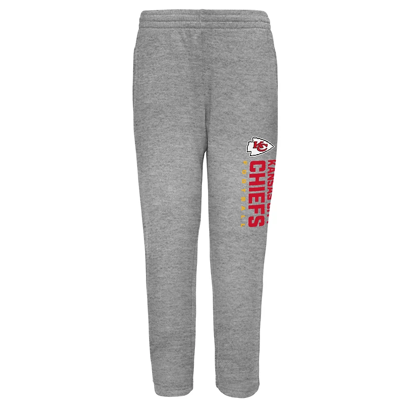 Ensemble sweat-shirt et pantalon Kansas City Chiefs gris chiné pour tout-petit