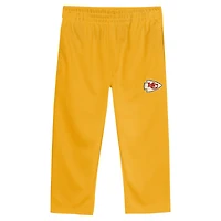 Toddler Outerstuff Red/Gold Kansas City Chiefs Red Zone V-Neck T-Shirt & Pants Set