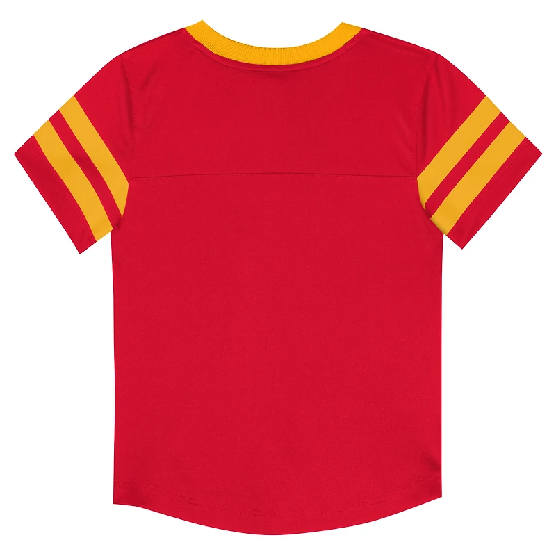 Toddler Outerstuff Red/Gold Kansas City Chiefs Red Zone V-Neck T-Shirt & Pants Set