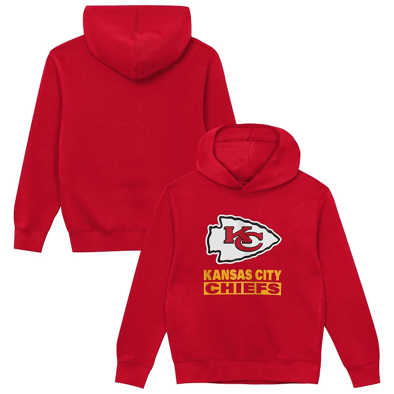 Sweat à capuche rouge Back to Basics des Kansas City Chiefs pour tout-petits Outerstuff