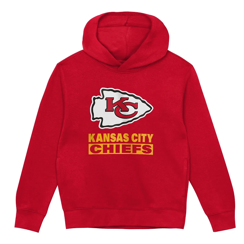 Sweat à capuche rouge Back to Basics des Kansas City Chiefs pour tout-petits Outerstuff