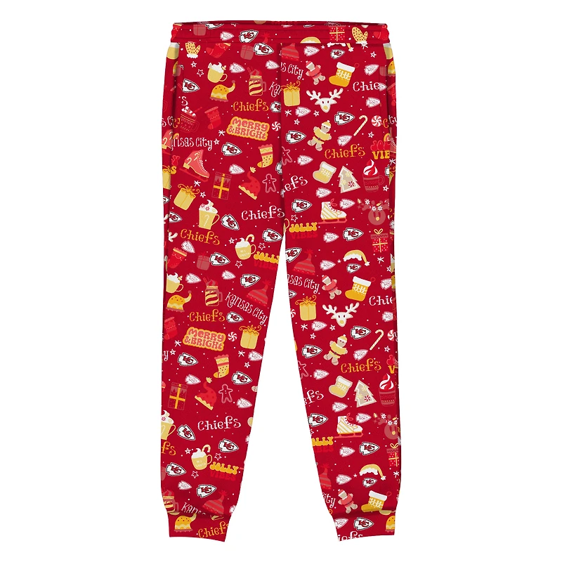 Ensemble de nuit pour tout-petits Outerstuff Red Kansas City Chiefs Chestnut Holiday