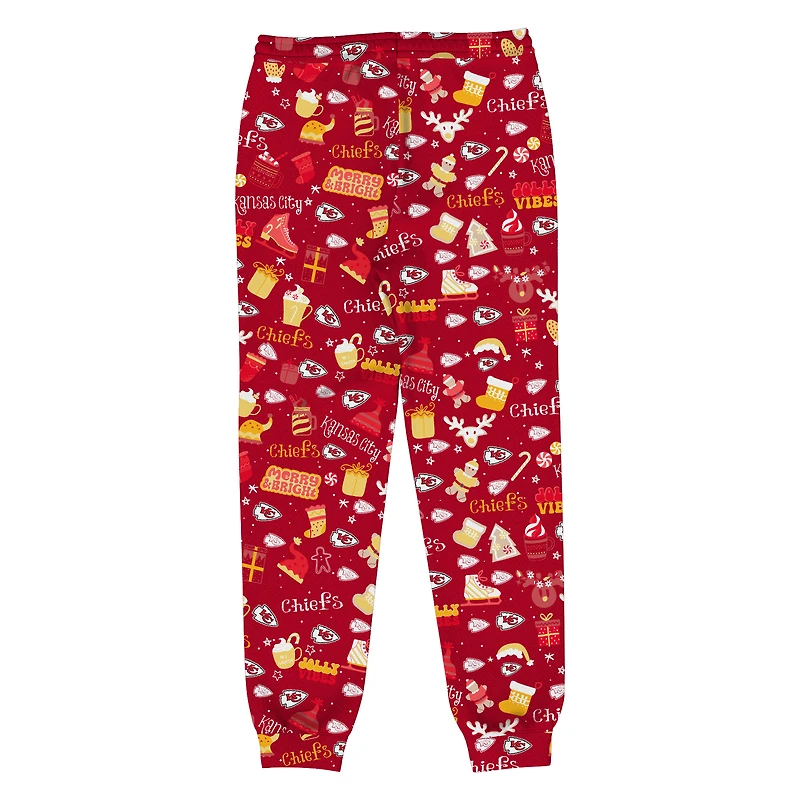 Toddler Outerstuff Red Kansas City Chiefs Chestnut Holiday Sleep Set