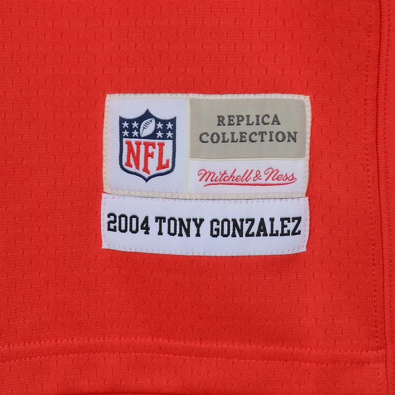 Tony Gonzalez Kansas City Chiefs Autographed Mitchell & Ness Red Replica Jersey with "HOF 19" Inscription