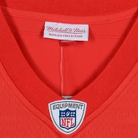 Maillot réplique rouge Mitchell & Ness autographié par Tony Gonzalez, joueur des Kansas City Chiefs, avec inscription « HOF 19 ».