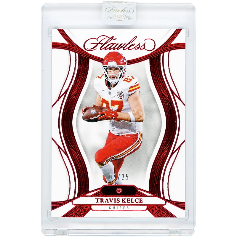 Travis Kelce Kansas City Chiefs 2025 Panini Flawless Ruby Jewel Relic #28 #4/25 Card