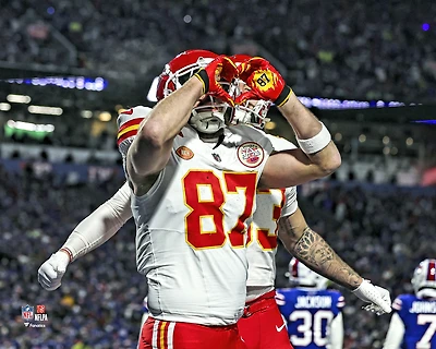 Travis Kelce Kansas City Chiefs Heart Hands Celebration Photograph