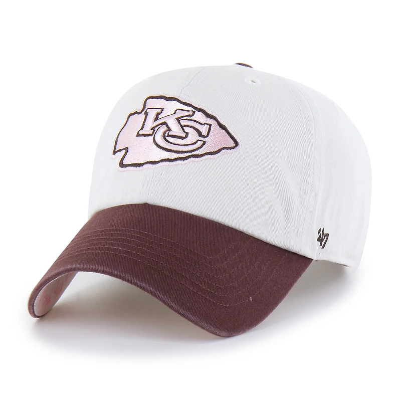 Unisex '47 Stone/Burgundy Kansas City Chiefs Love Letter Clean Up Adjustable Hat
