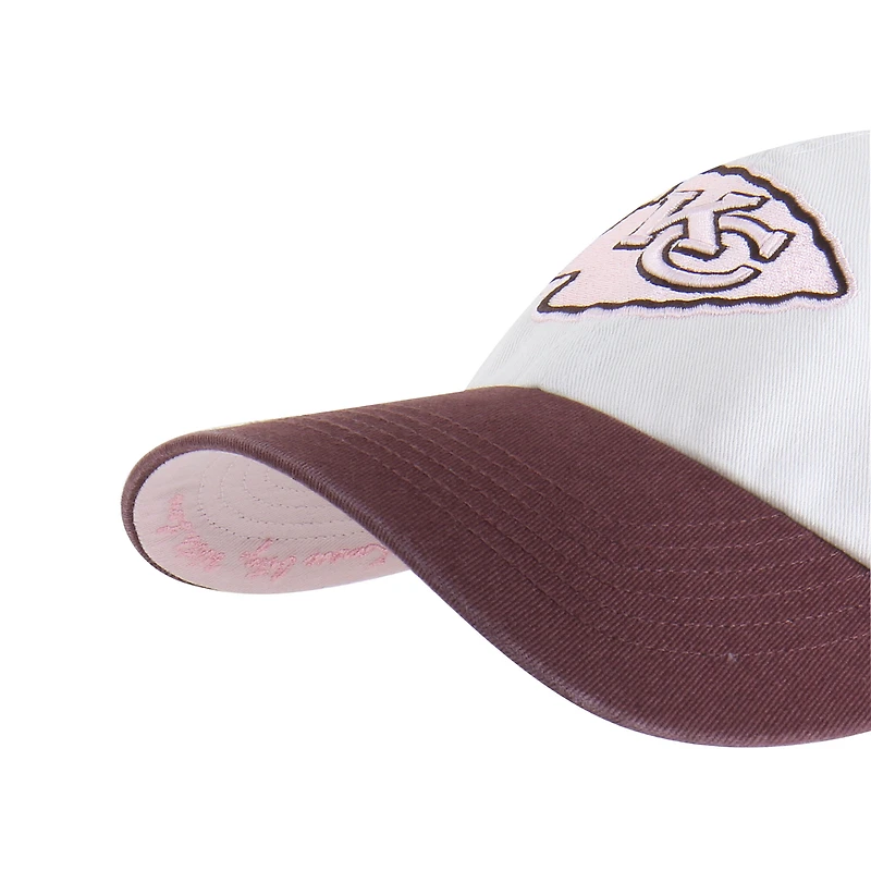 Casquette unisexe ajustable « 47 Stone/Burgundy Kansas City Chiefs Love Letter Clean Up »
