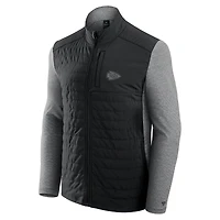 Veste unisexe à fermeture éclair ton sur Front Office Kansas City Chiefs noire/gris chiné Fanatics